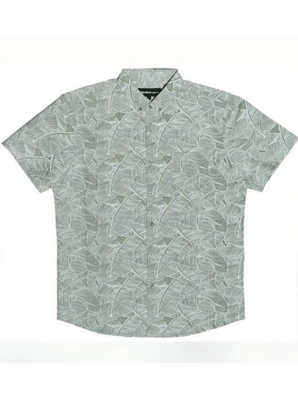 Molokai Surf Shirt Size XXL Green Graphic Leaf Print Button Up Top Hippie Casual